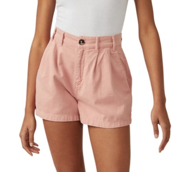 Free People Pants - Free People Billie Front Pleat Chino Shorts In Rosie Size 4 NWOT MSRP $78